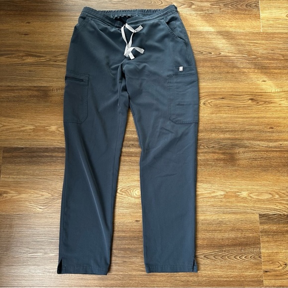 Figs Pants - Figs Yola Mid Rise Womens Small Scrub Pant Bottom Charcoal Gray Hospital Medical